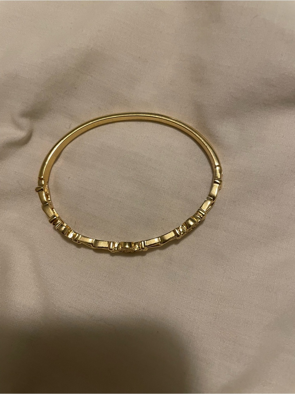 New - 14k gold plated clover bangle